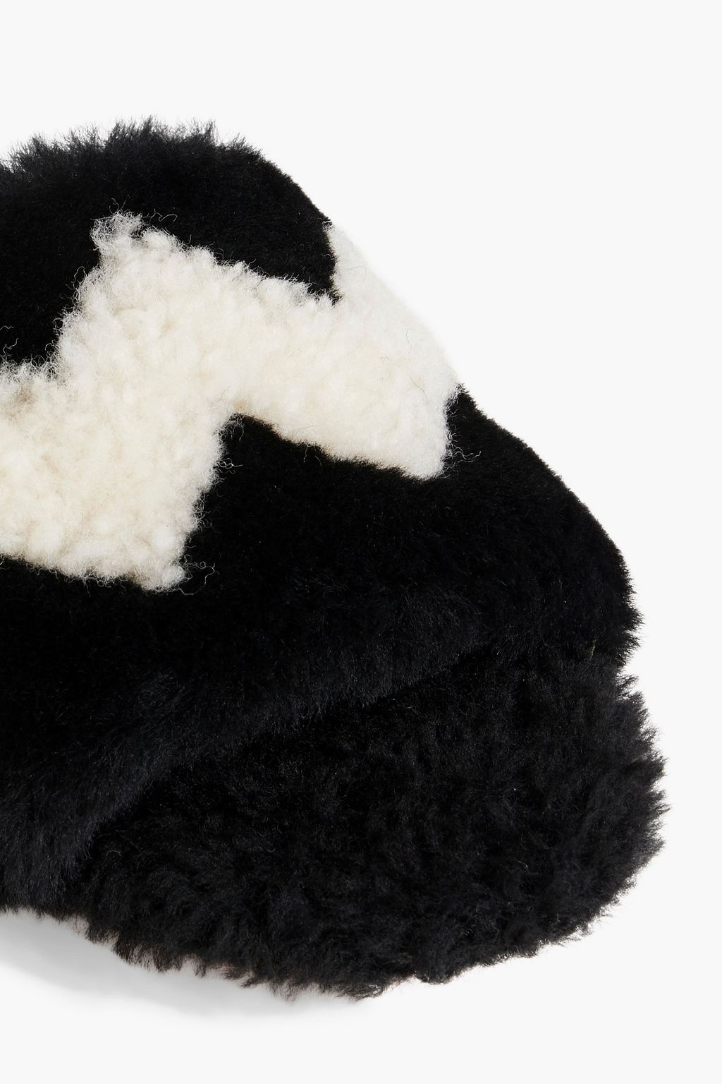 AQUAZZURA Nomade two-tone shearling slides