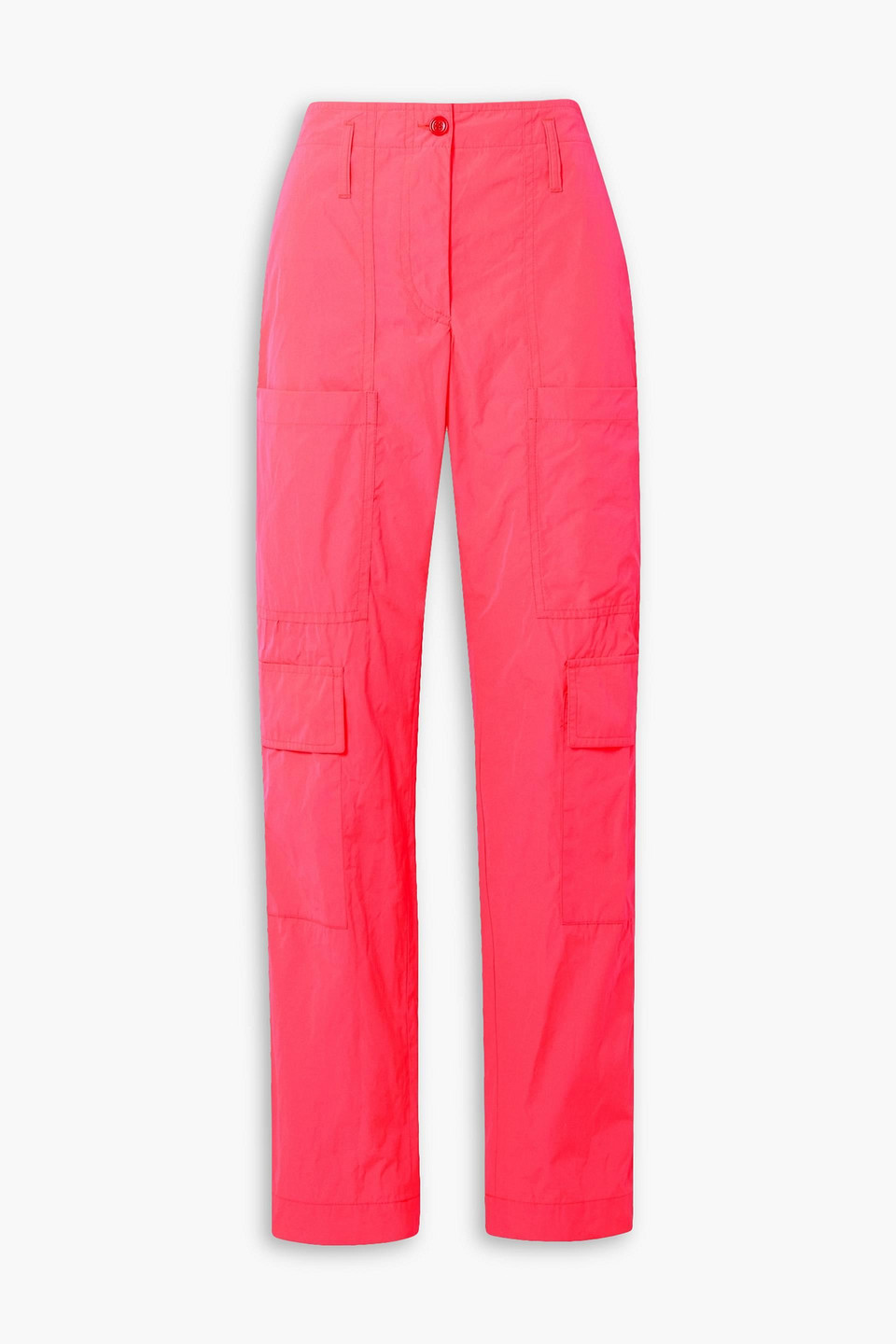 Dries Van Noten Poplin Straight-leg Pants In Bright Pink