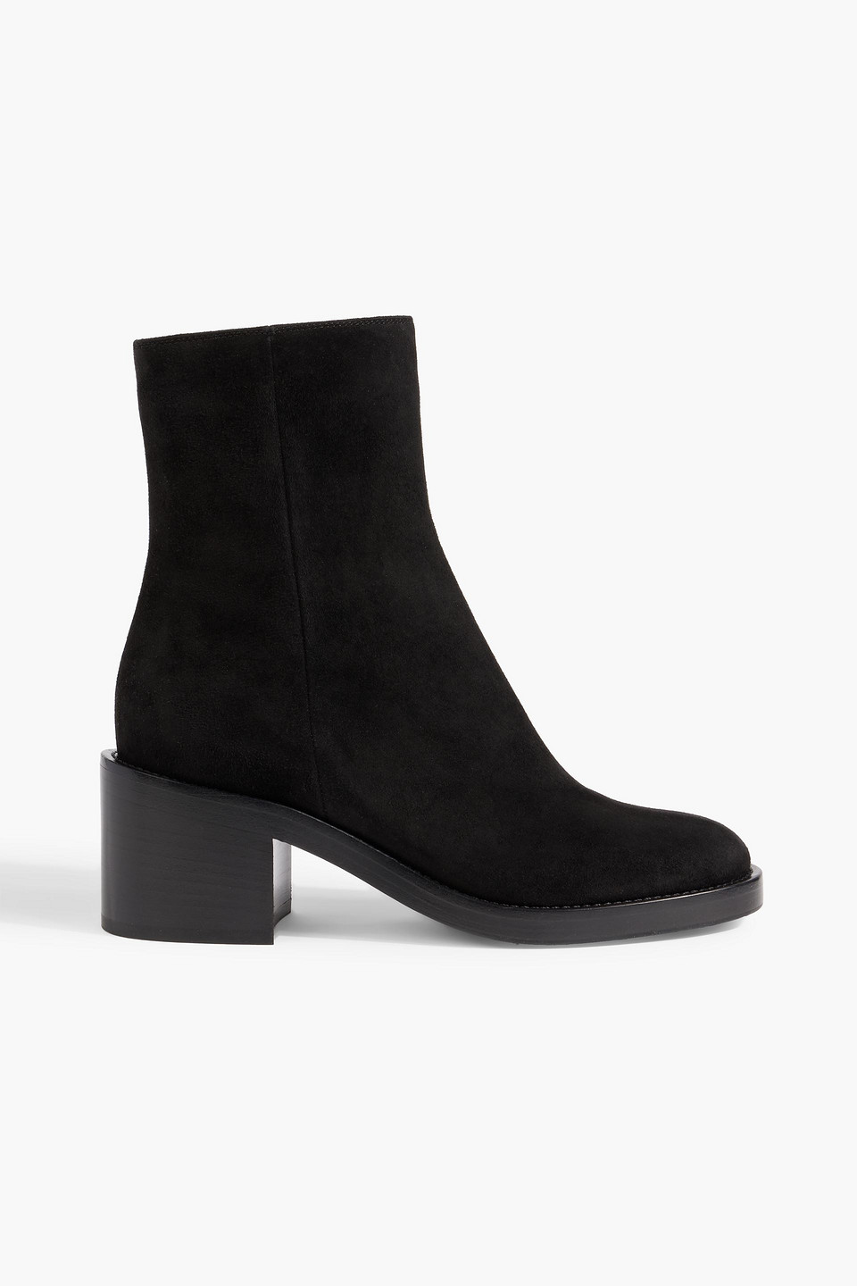 Shop Gianvito Rossi 60 Suede Ankle Boots In Black