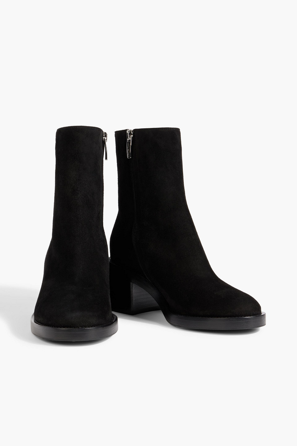 Shop Gianvito Rossi 60 Suede Ankle Boots In Black