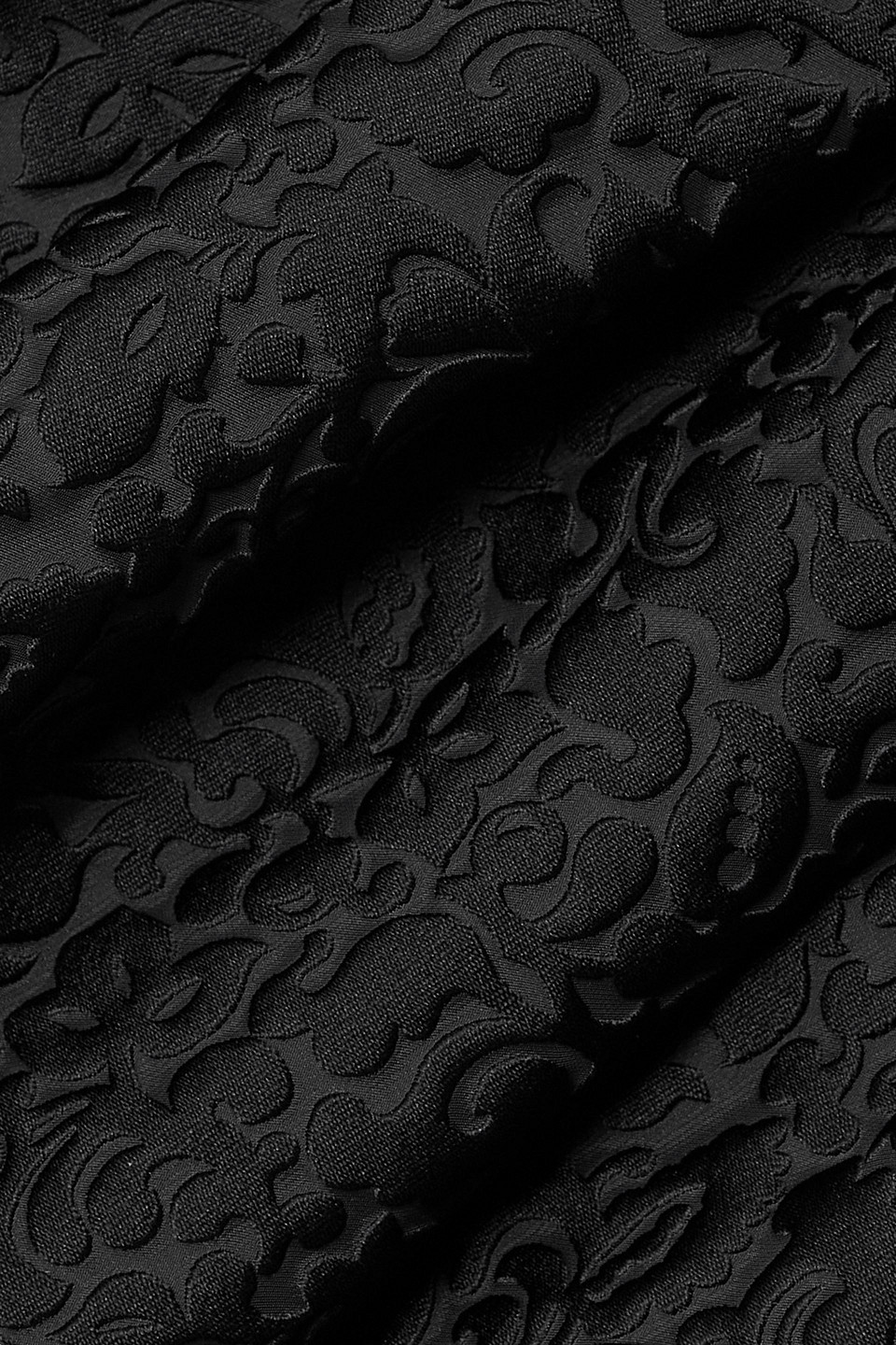 Dries Van Noten Strapless Ruffled Cloqué-jacquard Midi Dress In Black