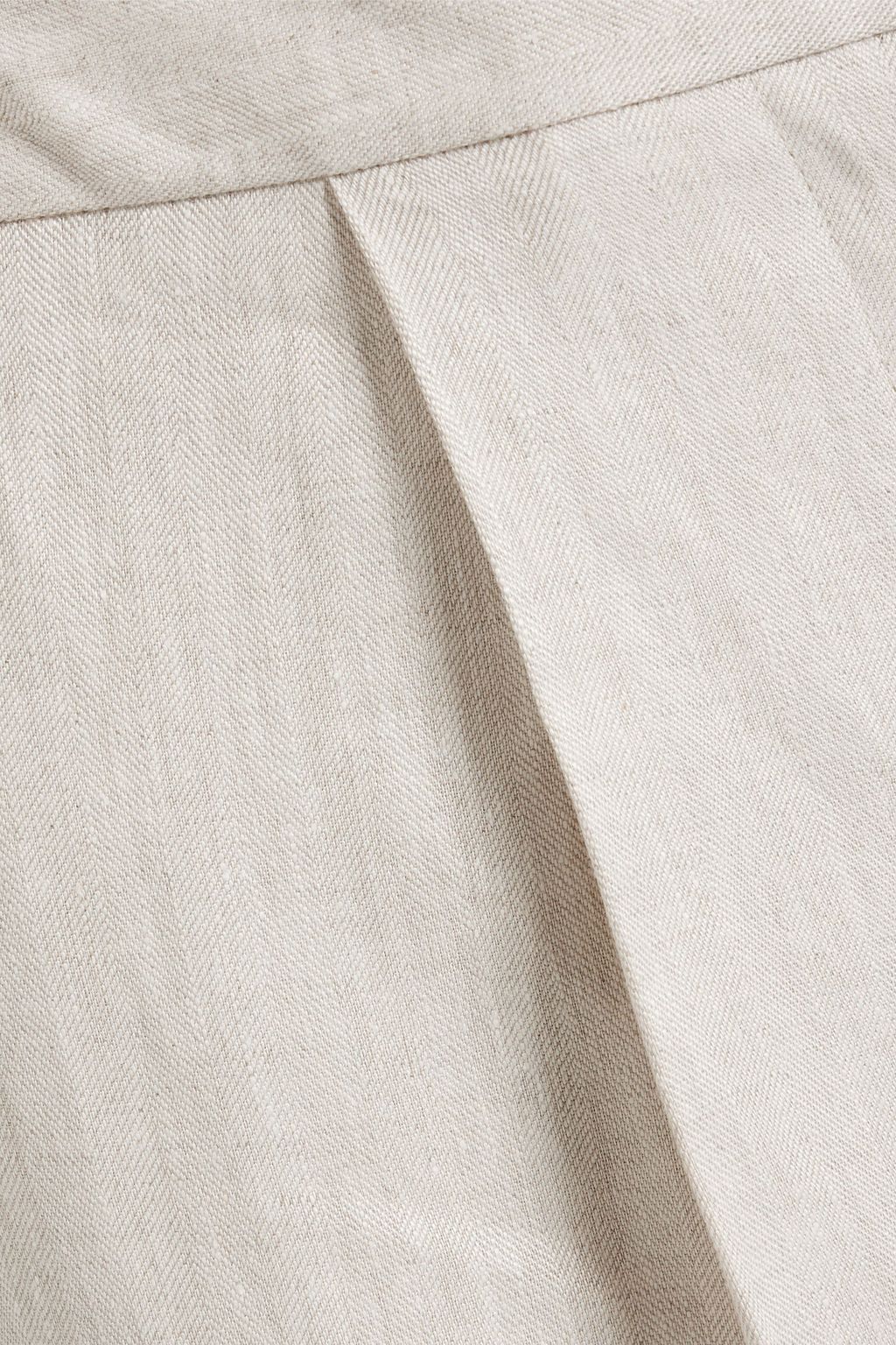 IRIS & INK Lilah herringbone linen tapered pants