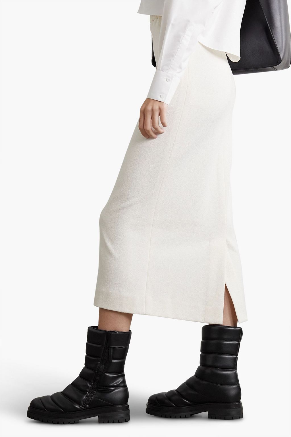 GIANVITO ROSSI Quilted faux leather ankle boots