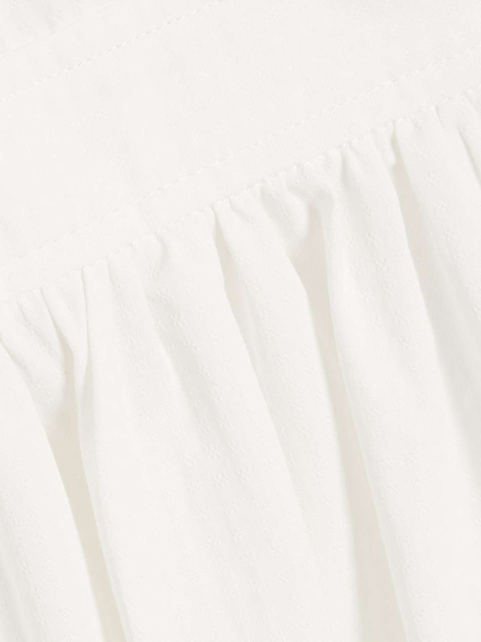 carmen ruffle-trimmed organic cotton-jacquard midi dress