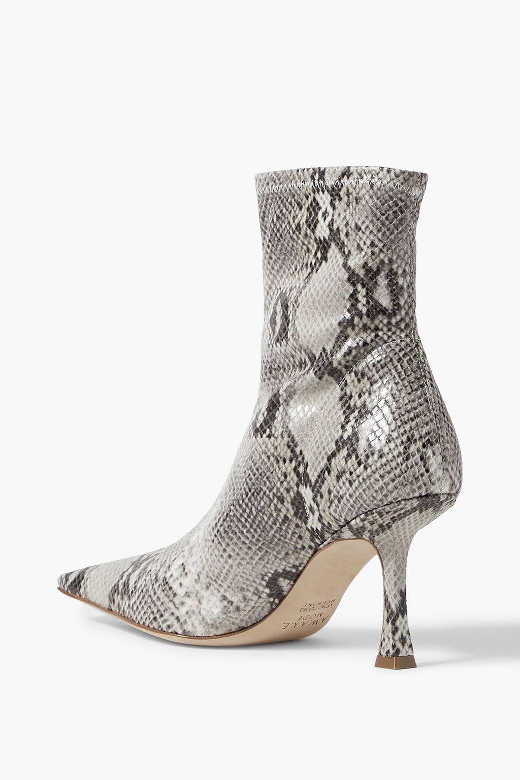 A.W.A.K.E. MODE Agnes snake-effect faux suede ankle boots