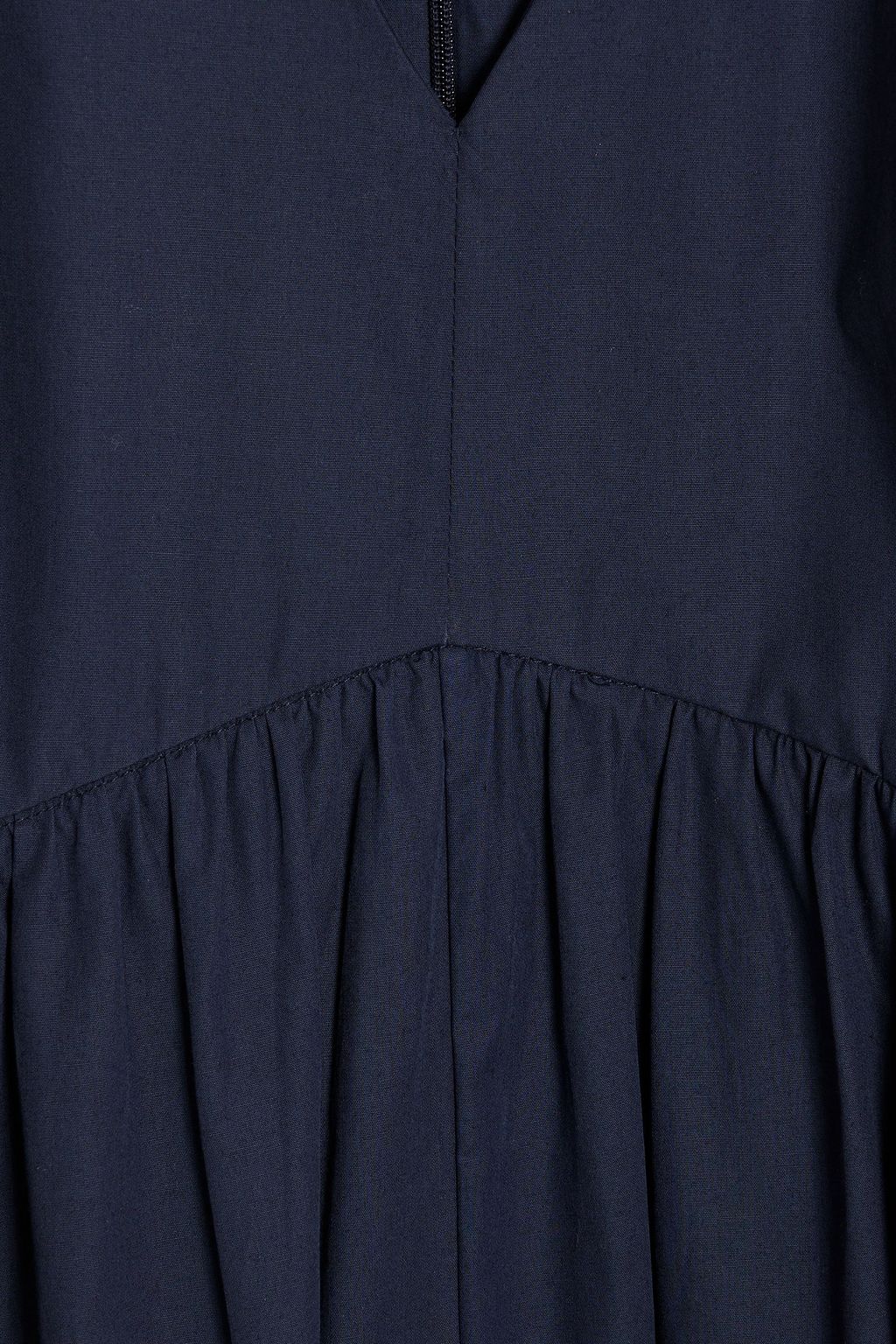 IRIS & INK Cara tiered organic cotton-poplin midi dress