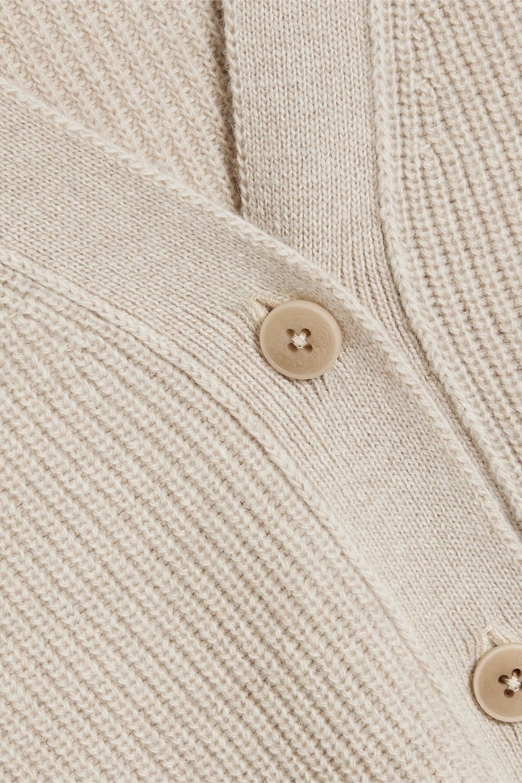 IRIS & INK Issa ribbed wool and cashmere-blend cardigan