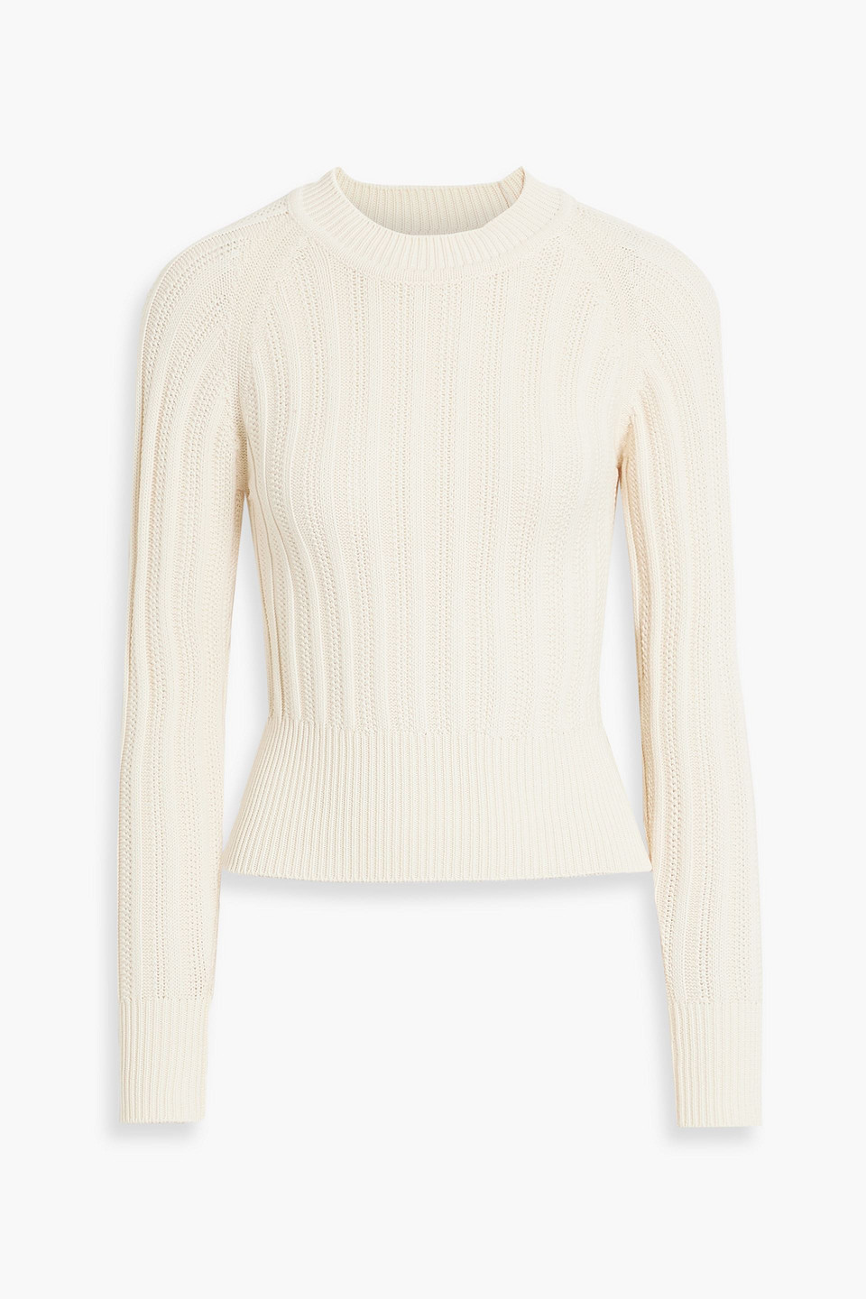 Iris & Ink Ingrid ribbed organic cotton-blend sweater