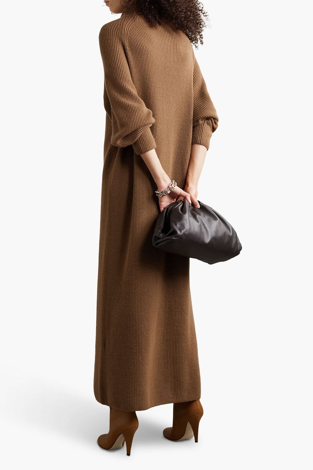 LAFAYETTE 148 Ribbed wool and cashmere-blend turtleneck maxi dress