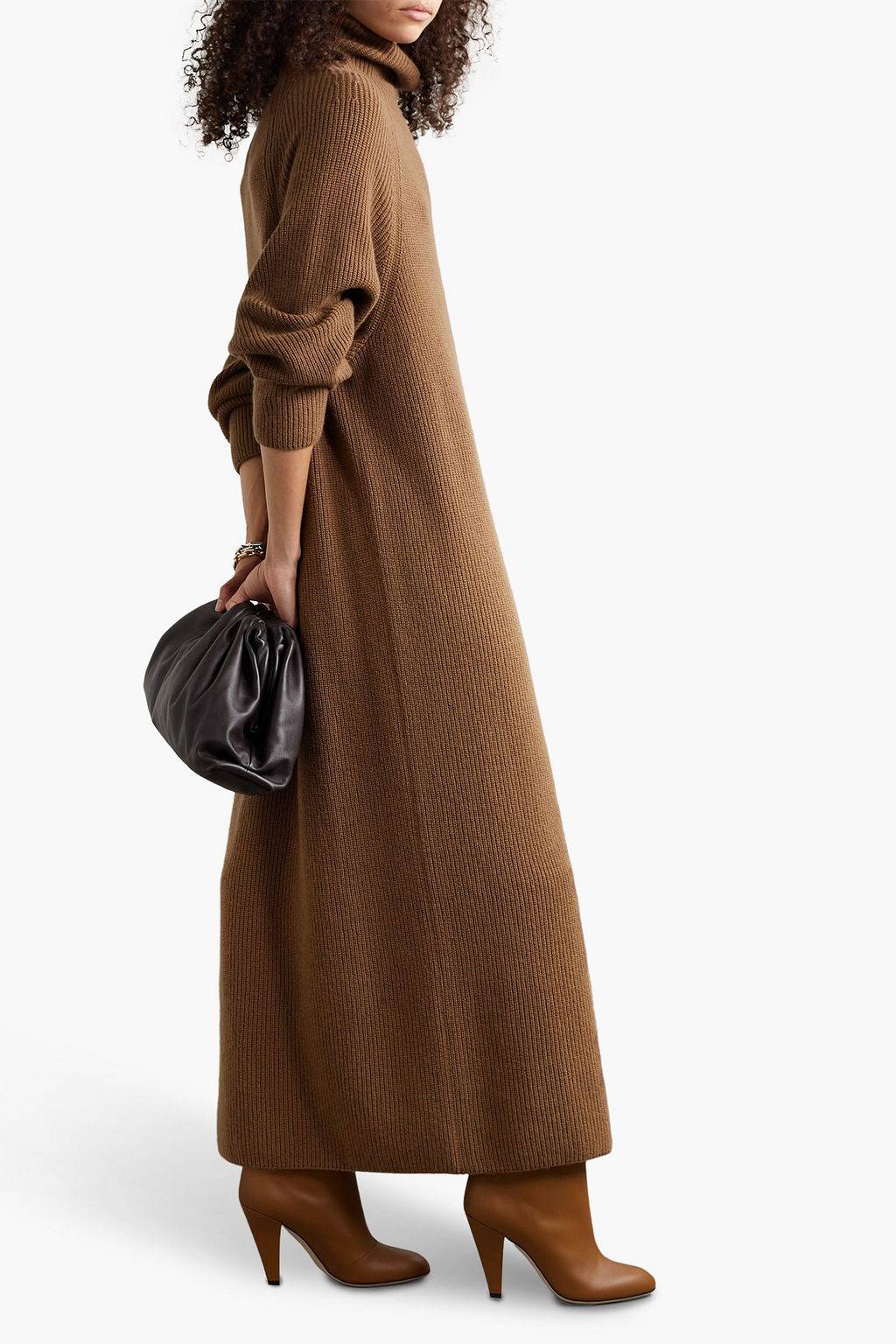 LAFAYETTE 148 Ribbed wool and cashmere-blend turtleneck maxi dress
