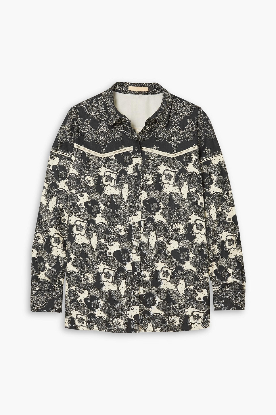 Brock Collection Tersia Paisley-print Linen And Cotton-blend Shirt In Black