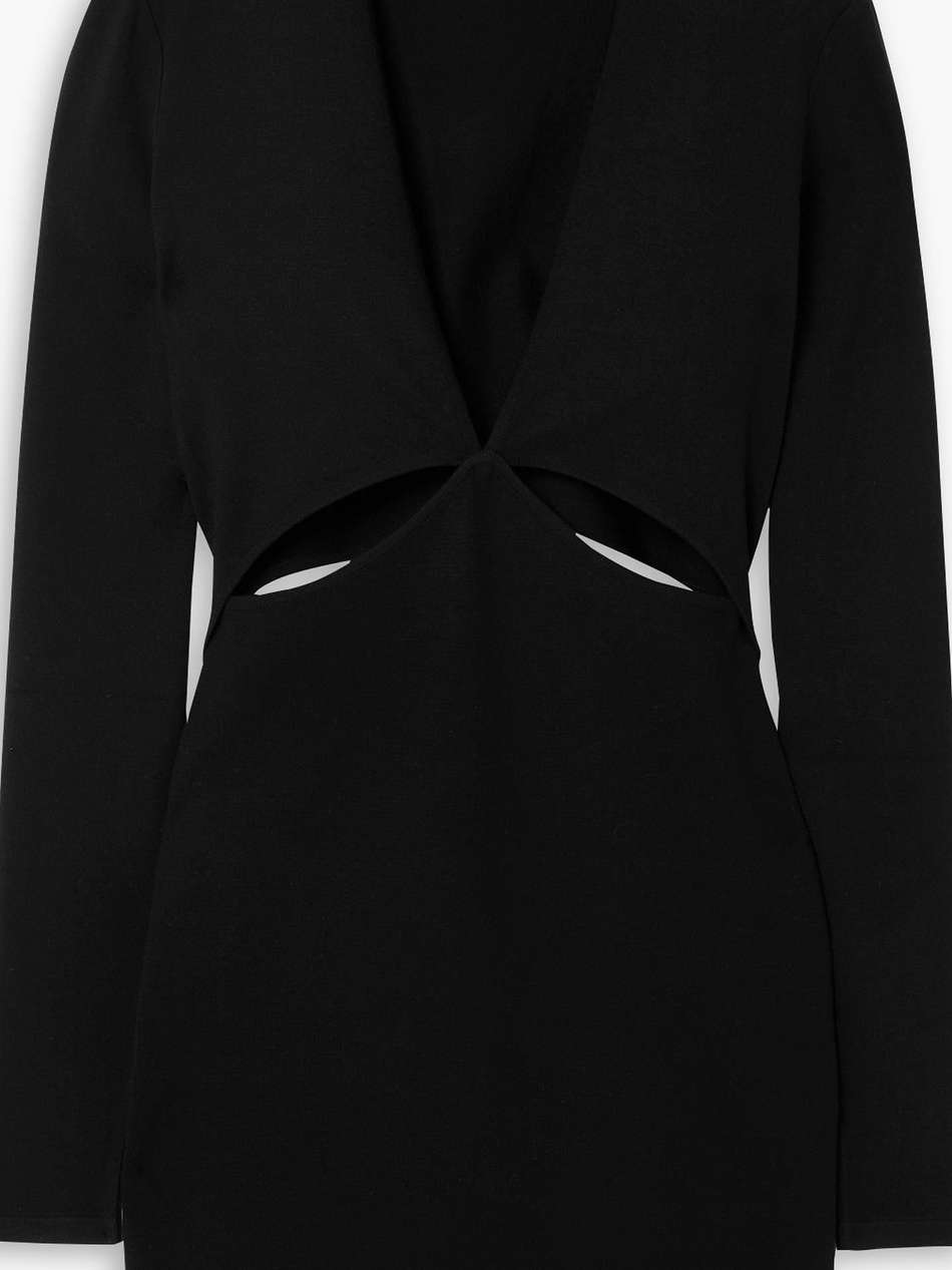 cutout stretch-knit mini dress