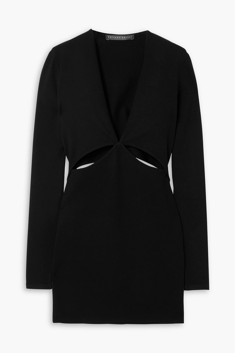 Zeynep Arcay Minikleid Aus Stretch-strick Mit Cut-outs In Black