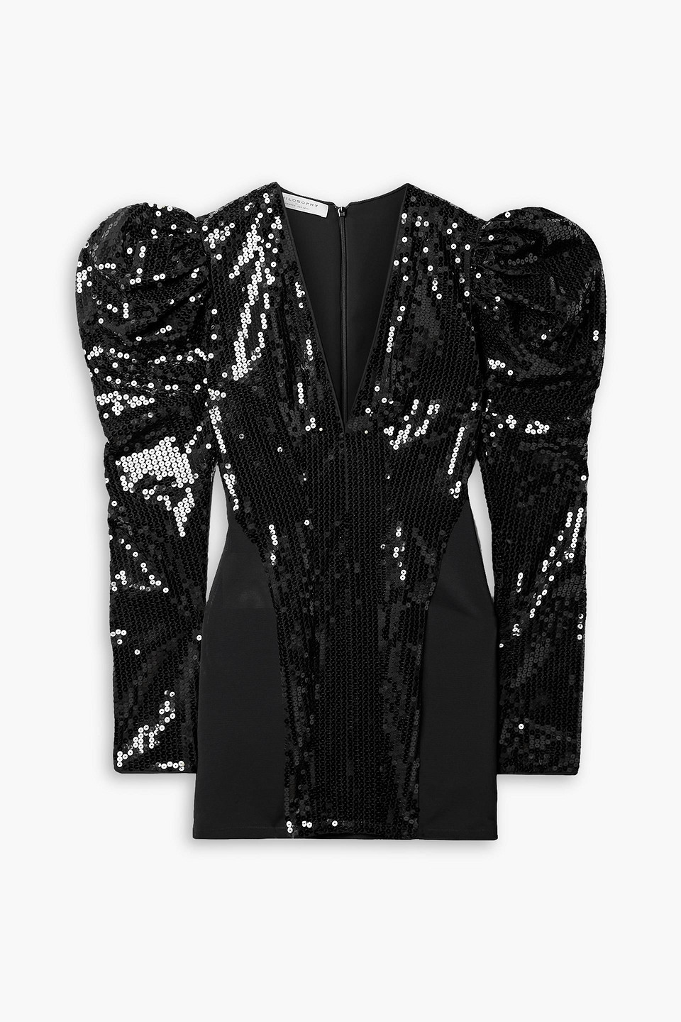 Philosophy Di Lorenzo Serafini Sequined Mesh Mini Dress In Black