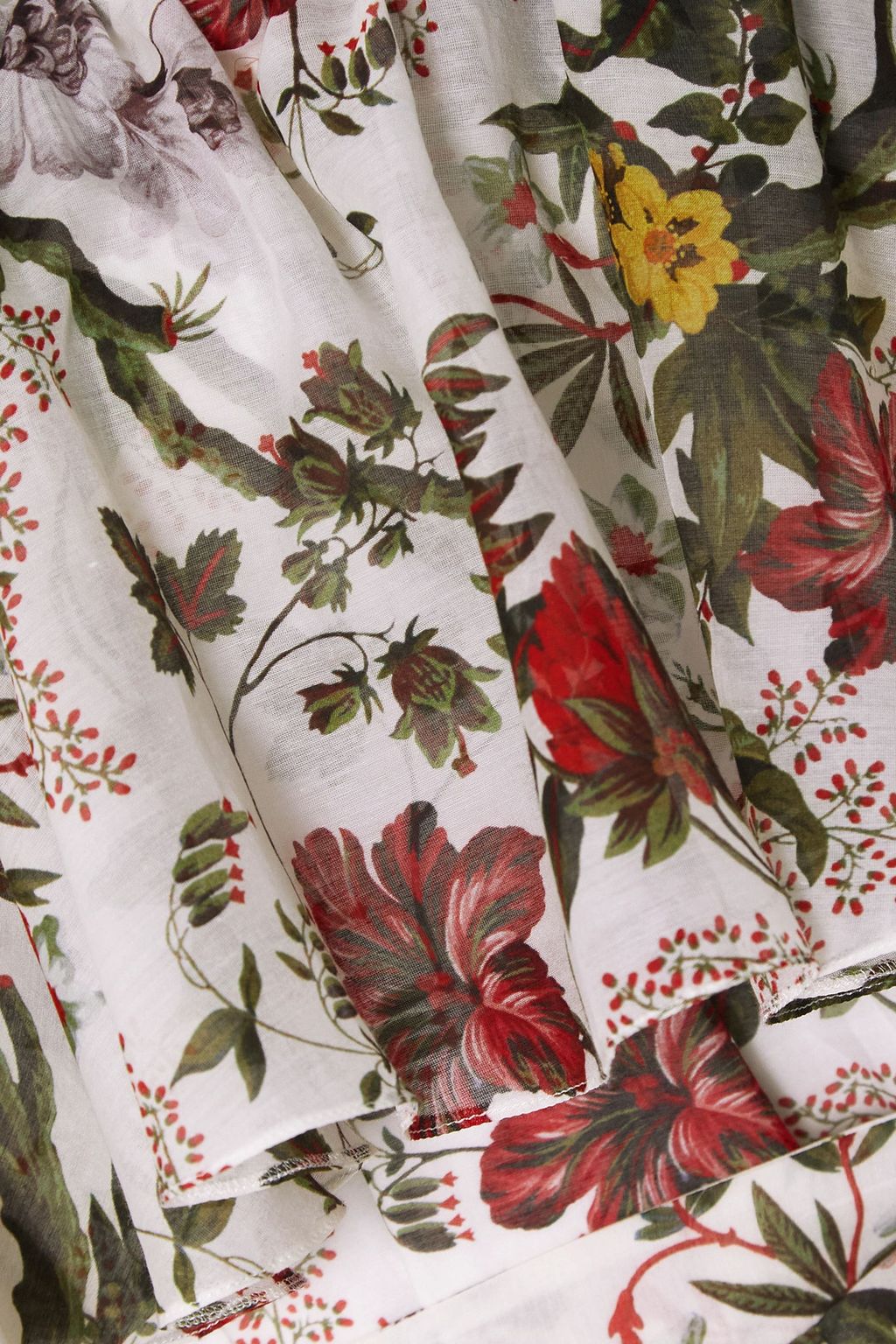 ERDEM Algarve off-the-shoulder floral-print cotton and silk-blend maxi dress