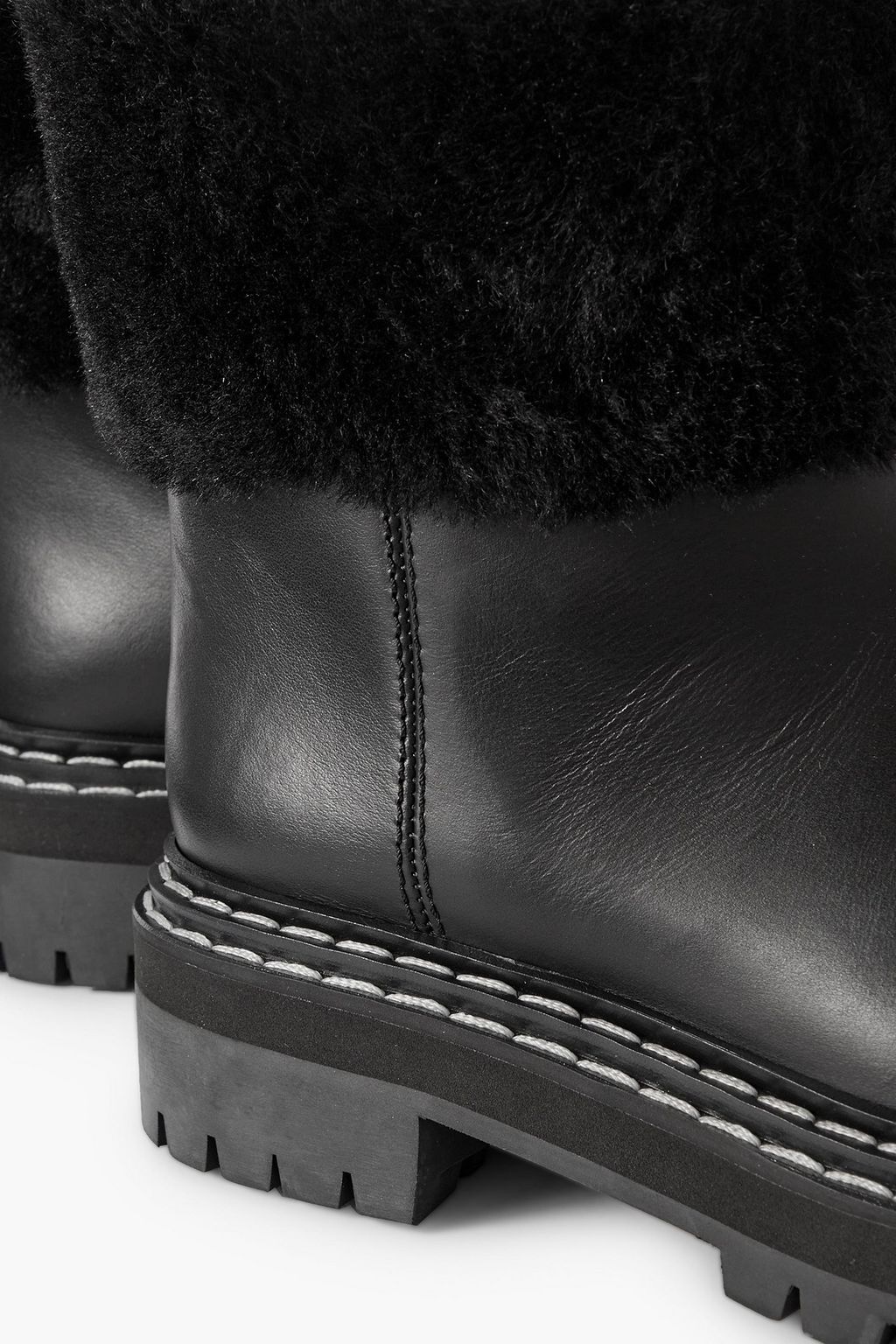 PROENZA SCHOULER Shearling-lined leather ankle boots