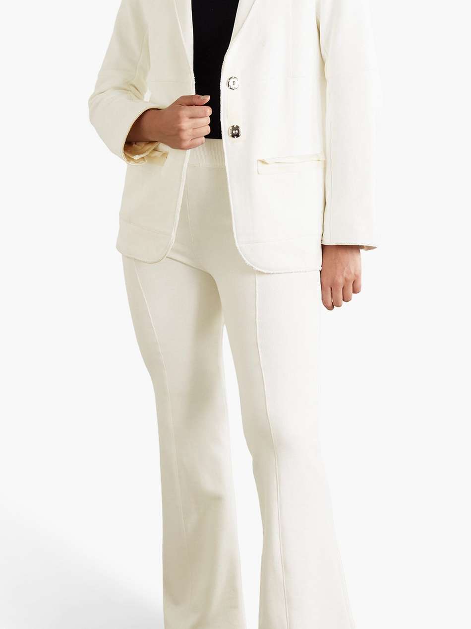 free to french cotton-blend terry flared pants