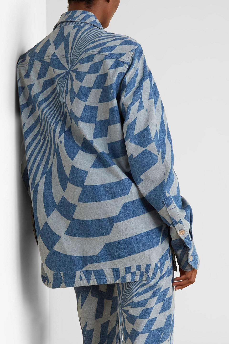  Stella Mccartney - Ed Curtis Jeanshemd Mit Print - Blau - Xs 