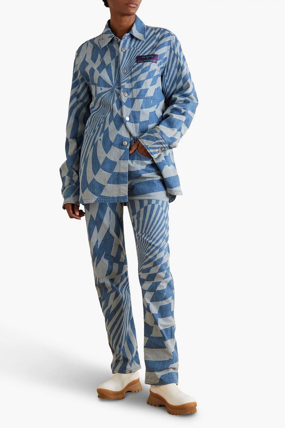  Stella Mccartney - Ed Curtis Jeanshemd Mit Print - Blau - Xs 