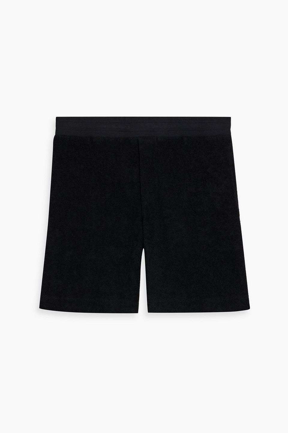 orlebar brown - trevone cotton-terry drawstring shorts - black - xs
