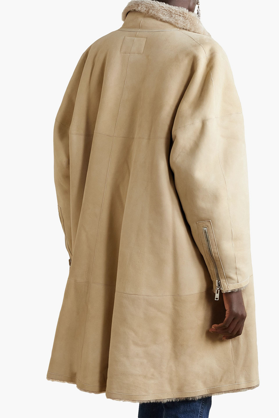Isabel Marant Reversible Beige Abazoe Shearling Coat In Beige