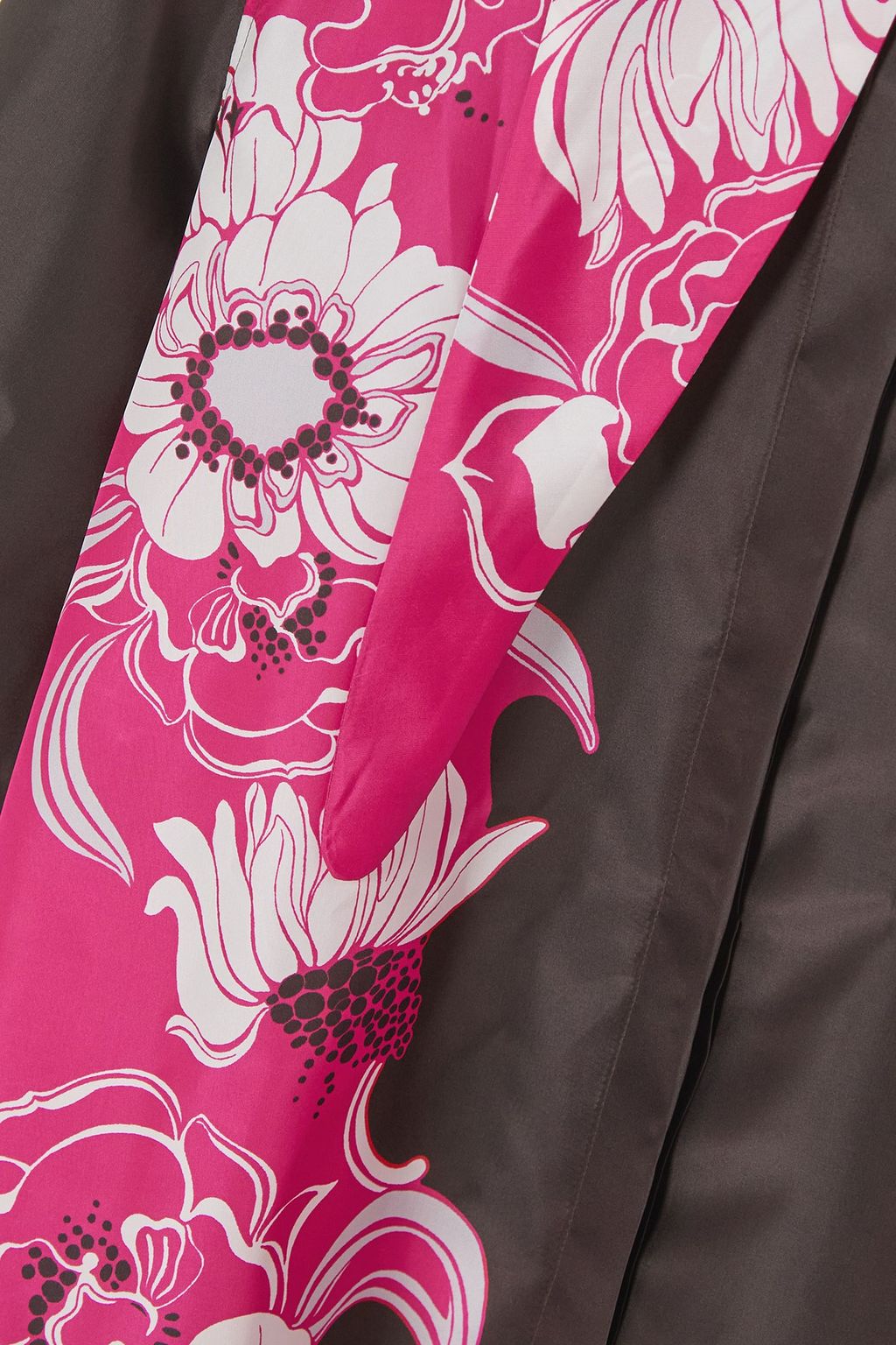 VALENTINO GARAVANI Floral-print silk-taffeta blouse