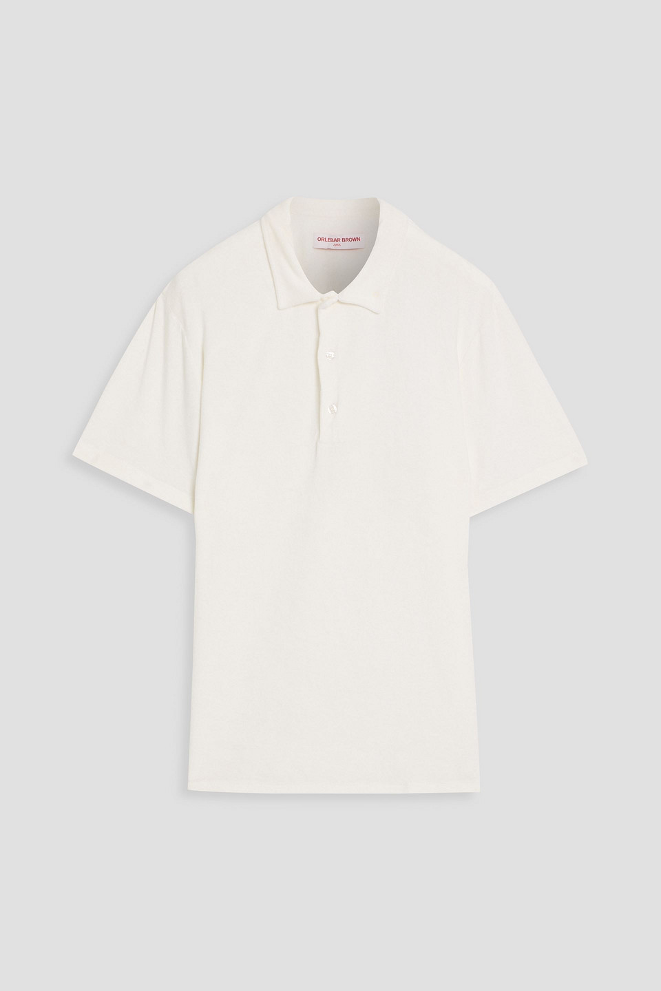 orlebar brown - walcott modal and cotton-blend terry polo shirt - white - xxl