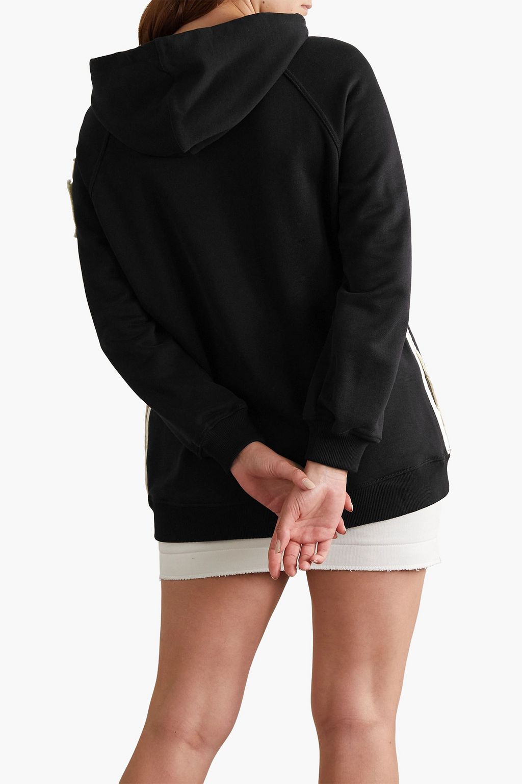 AZ FACTORY Appliquéd French cotton-blend terry hoodie