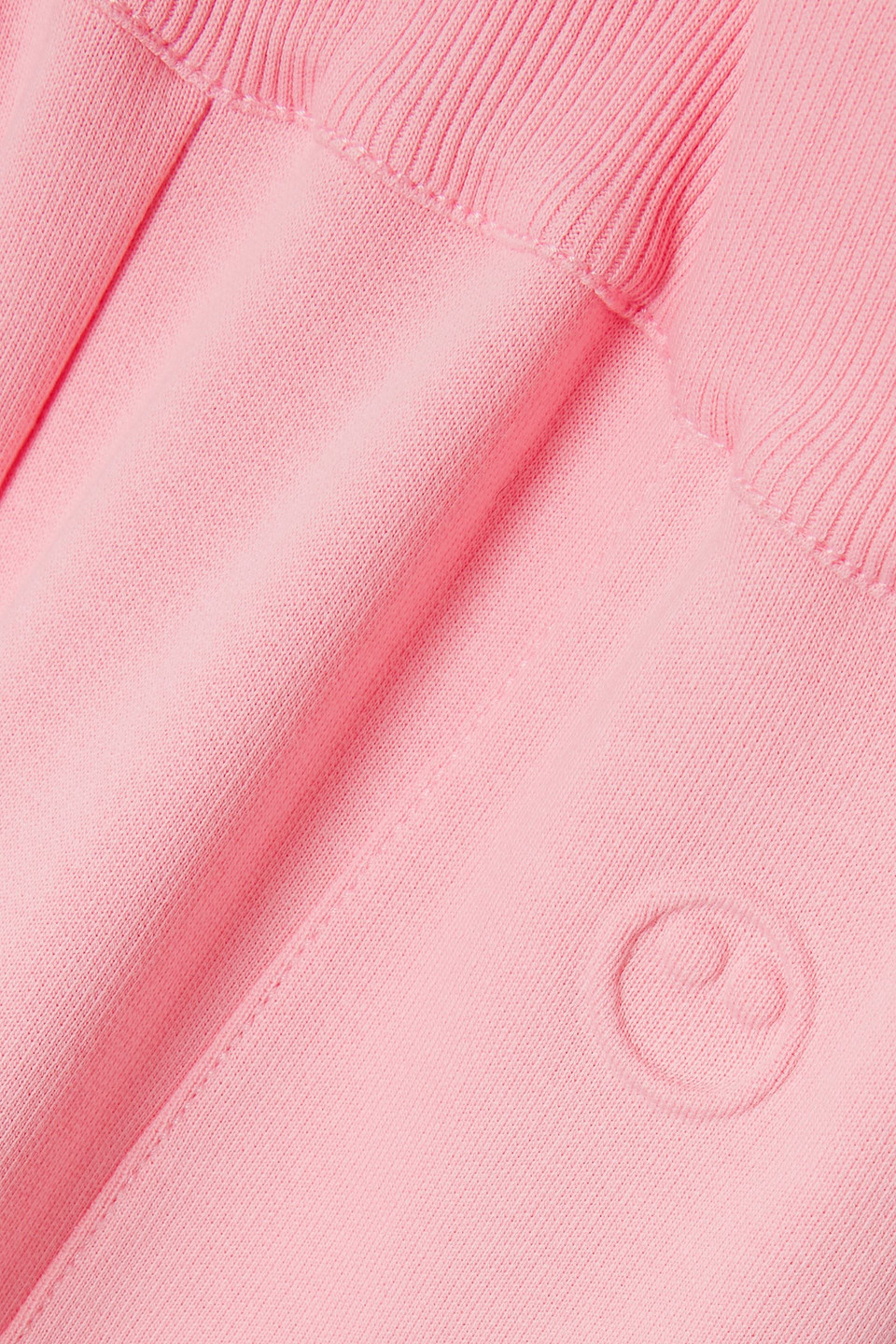 Shop Az Factory Free To French Cotton-terry Flared Pants In Baby Pink