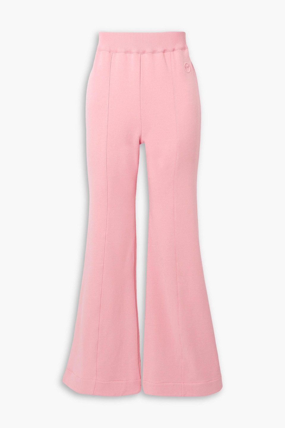 Shop Az Factory Free To French Cotton-terry Flared Pants In Baby Pink