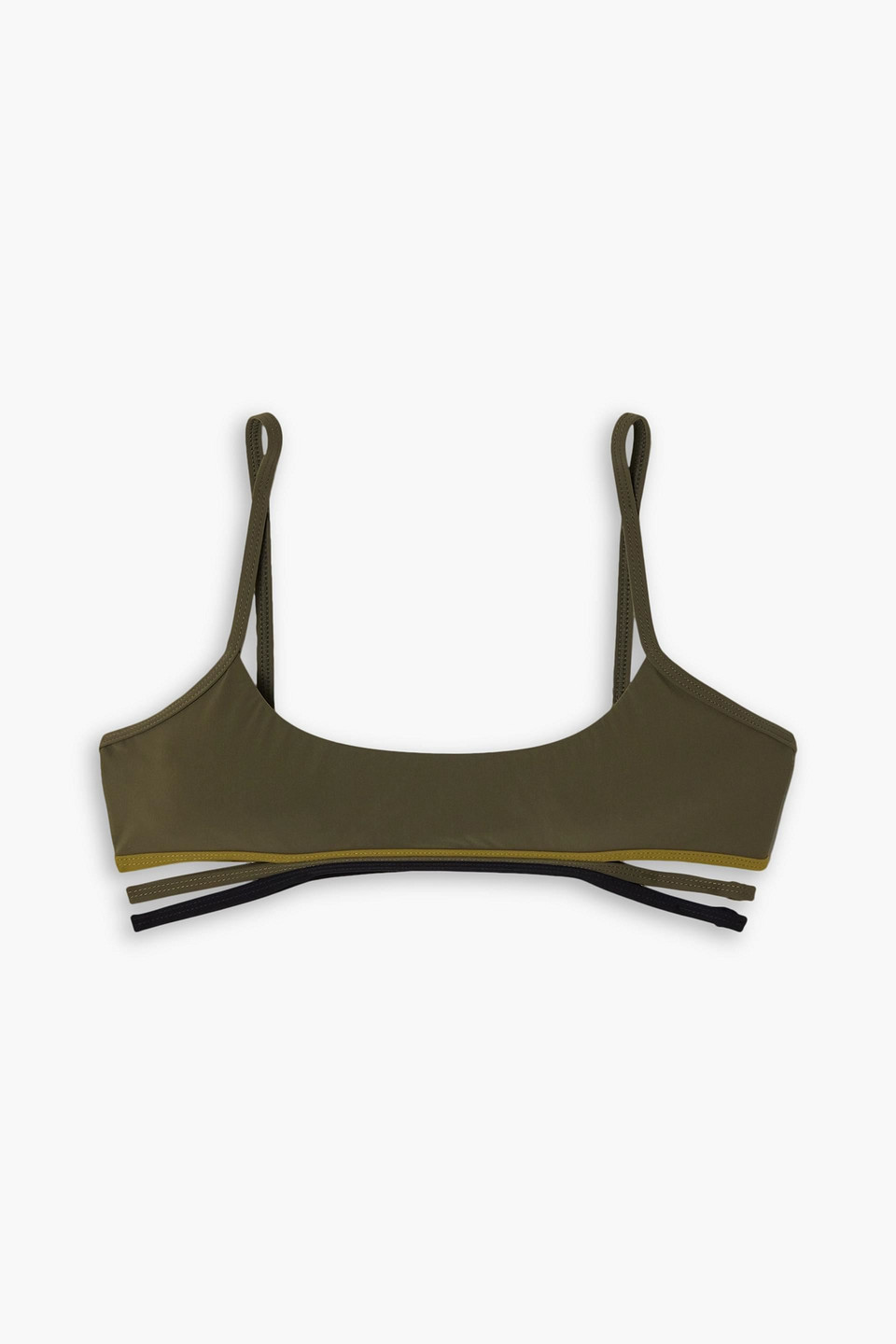 Christopher Esber Cutout Bikini Top In Army Green