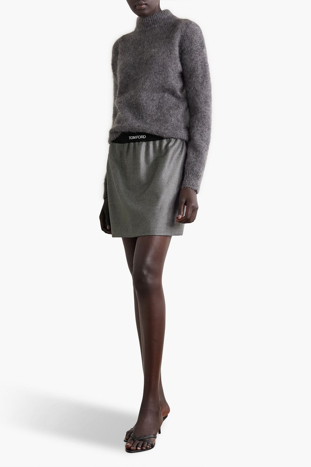 TOM FORD Cashmere-twill mini skirt