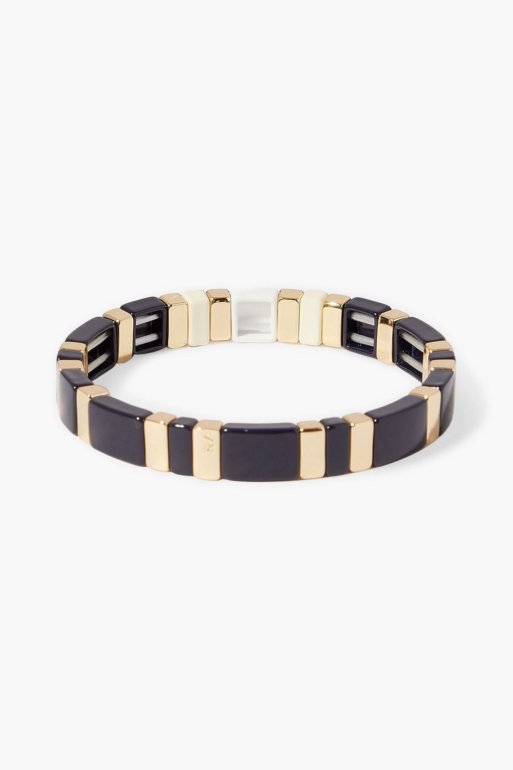 ROXANNE ASSOULIN Neutral Alphabet Soup gold-tone enamel bracelet | THE ...