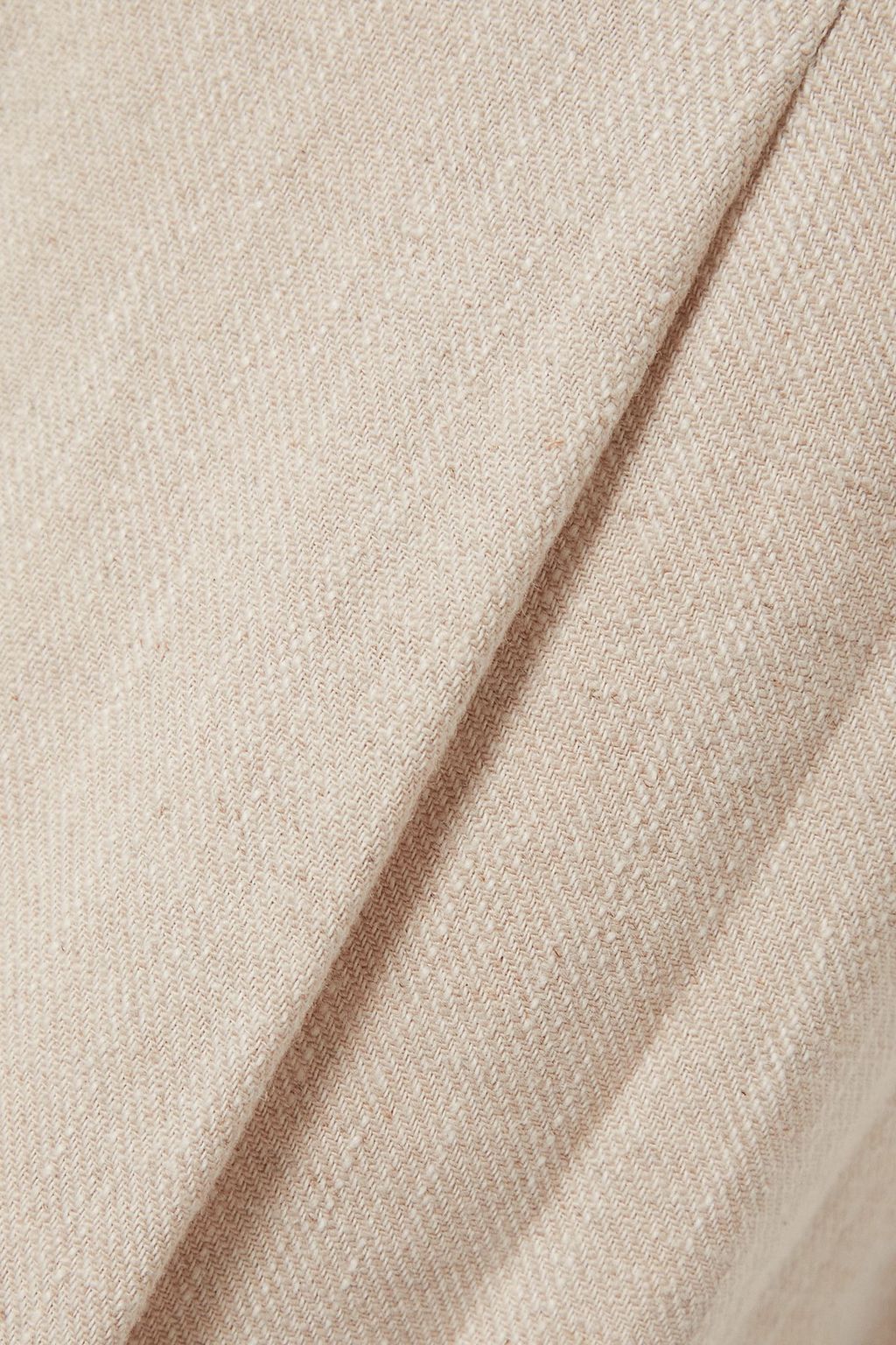 ROSETTA GETTY Pleated ramie-canvas culottes
