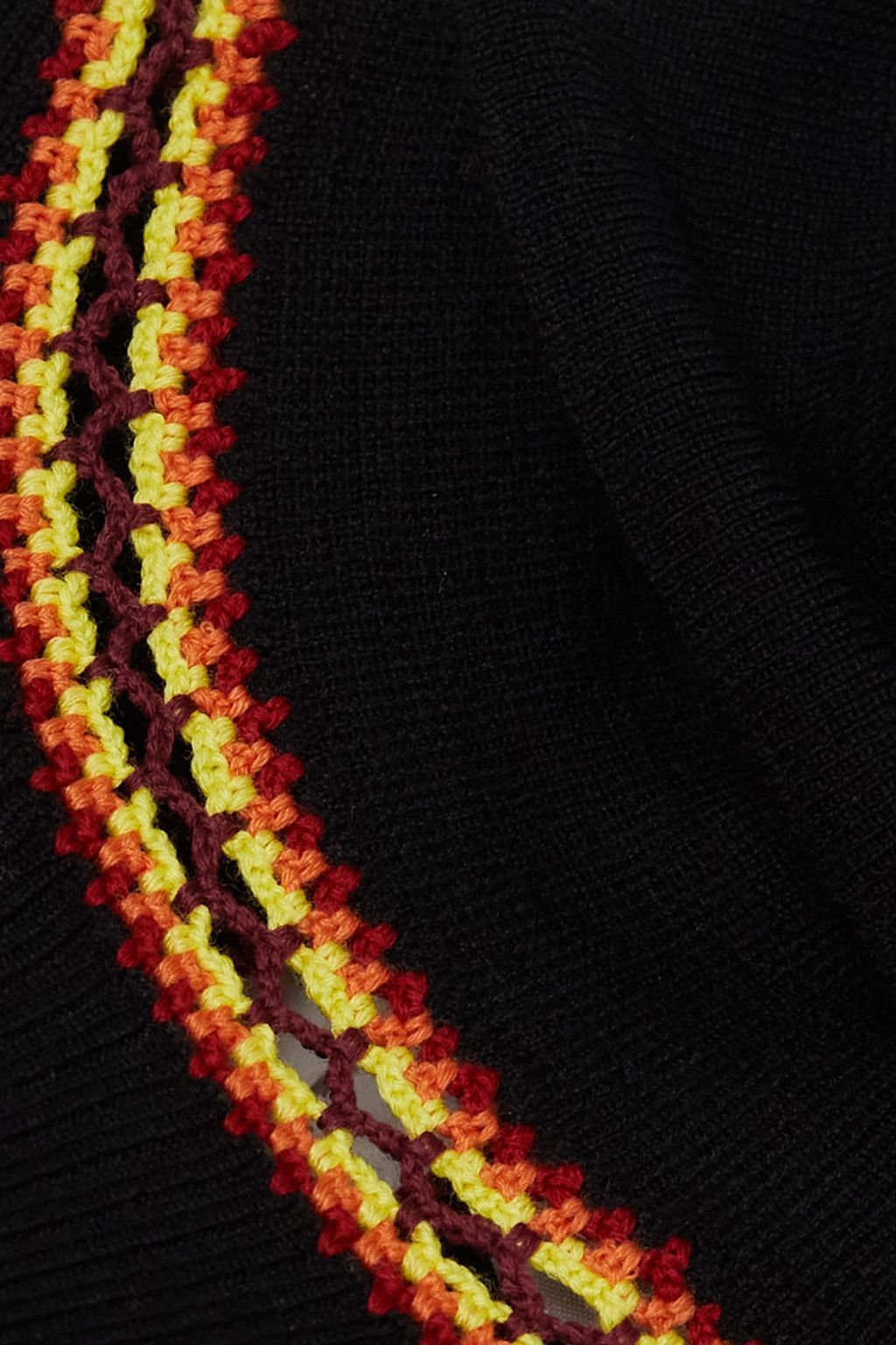 GABRIELA HEARST Ria Rollkragenpullover aus Merinowolle mit Häkelbesatz