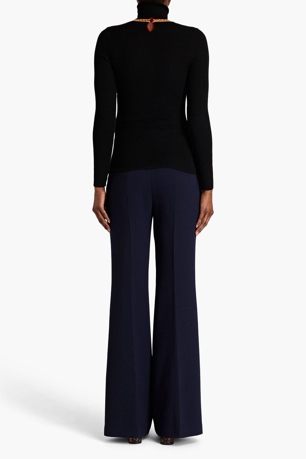 GABRIELA HEARST Ria Rollkragenpullover aus Merinowolle mit Häkelbesatz