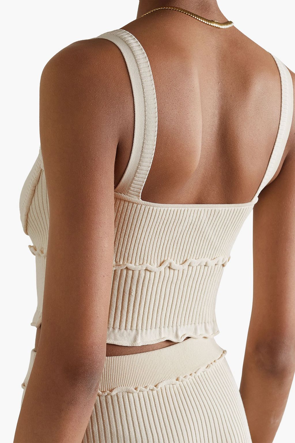 ALTUZARRA リブ編みニット クロップドトップス