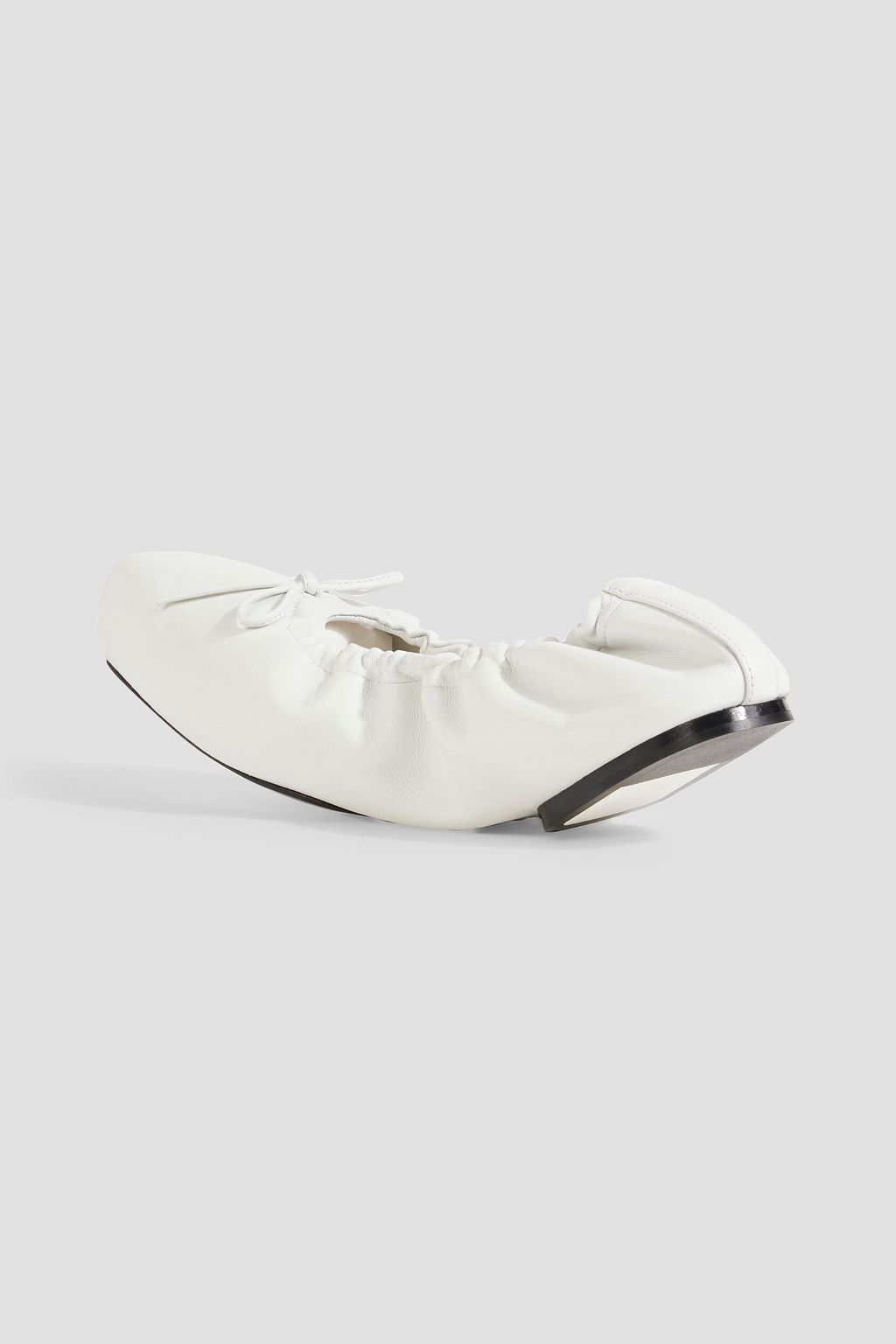 KHAITE Ashland bowembellished leather ballet flats THE