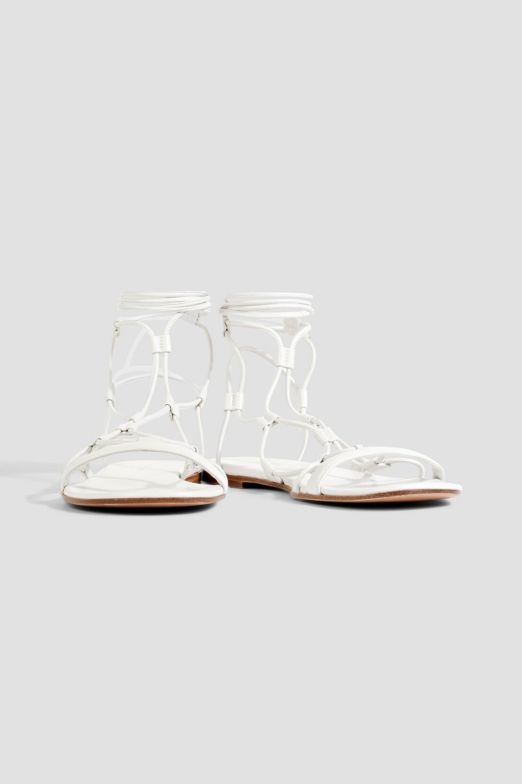 GIANVITO ROSSI 기자 05 가죽 레이스업 샌들