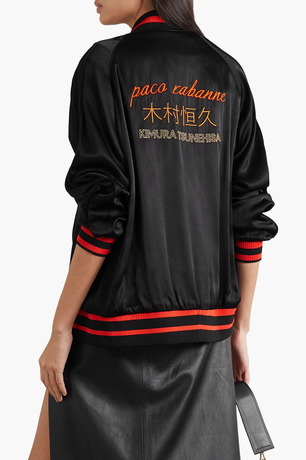 RABANNE Tsunehisa Kimura embroidered shell bomber jacket