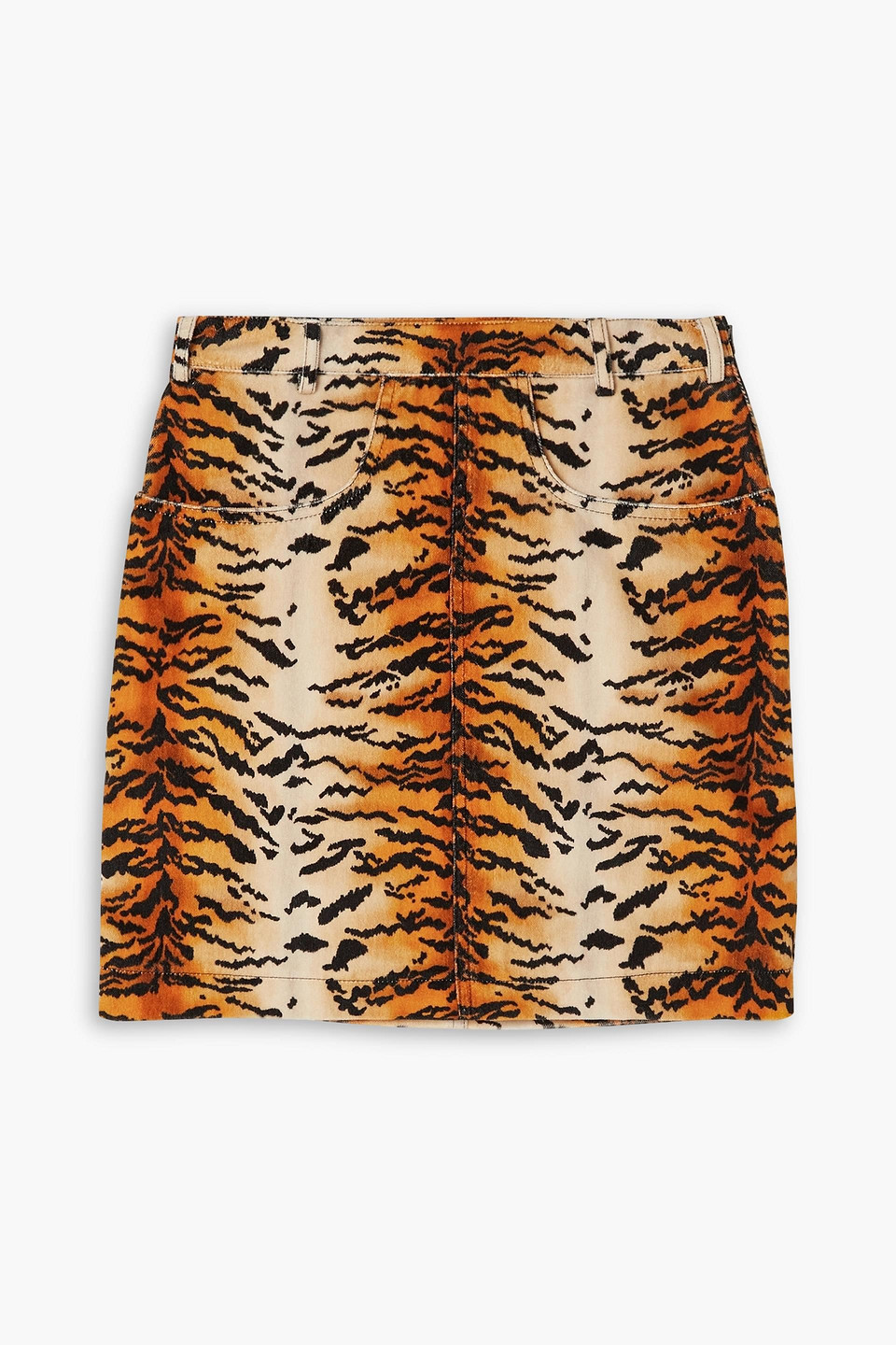 Philosophy di Lorenzo Serafini - Tiger-print velvet mini skirt - Animal print - IT 40
