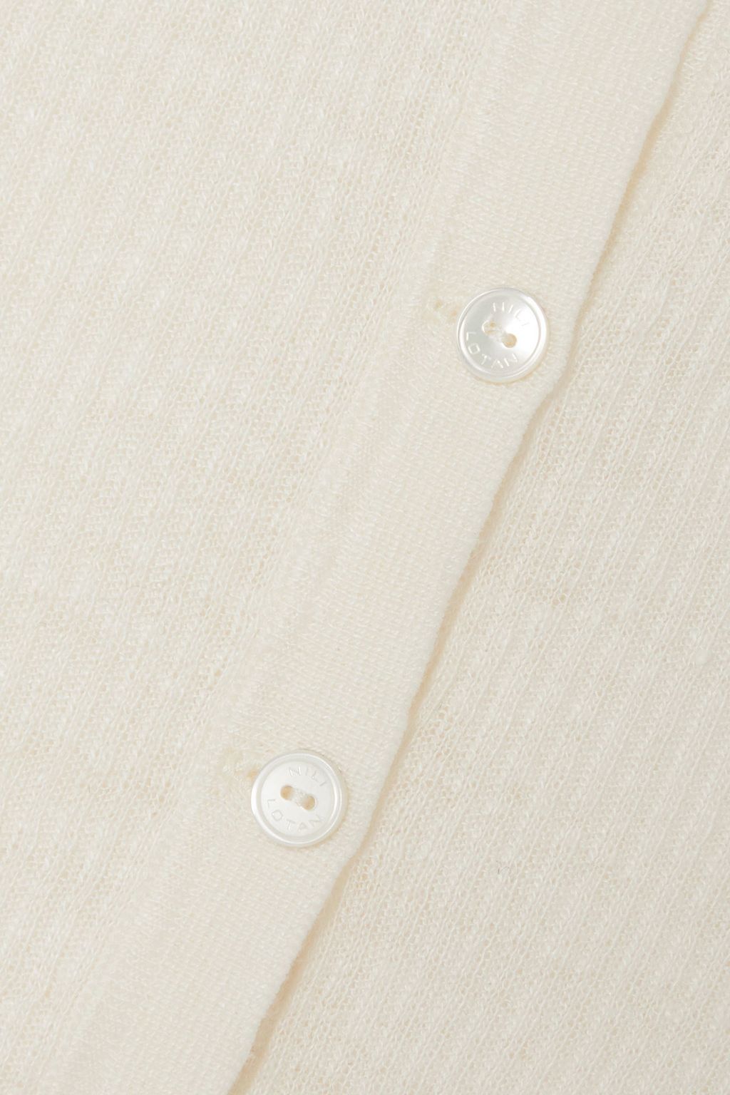 NILI LOTAN Michelle ribbed linen top