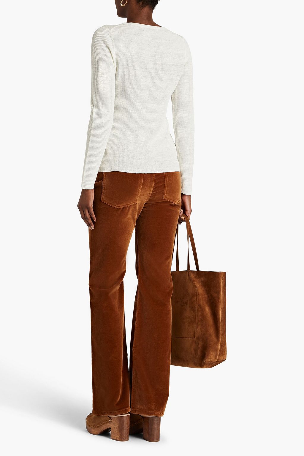 NILI LOTAN Michelle ribbed linen top