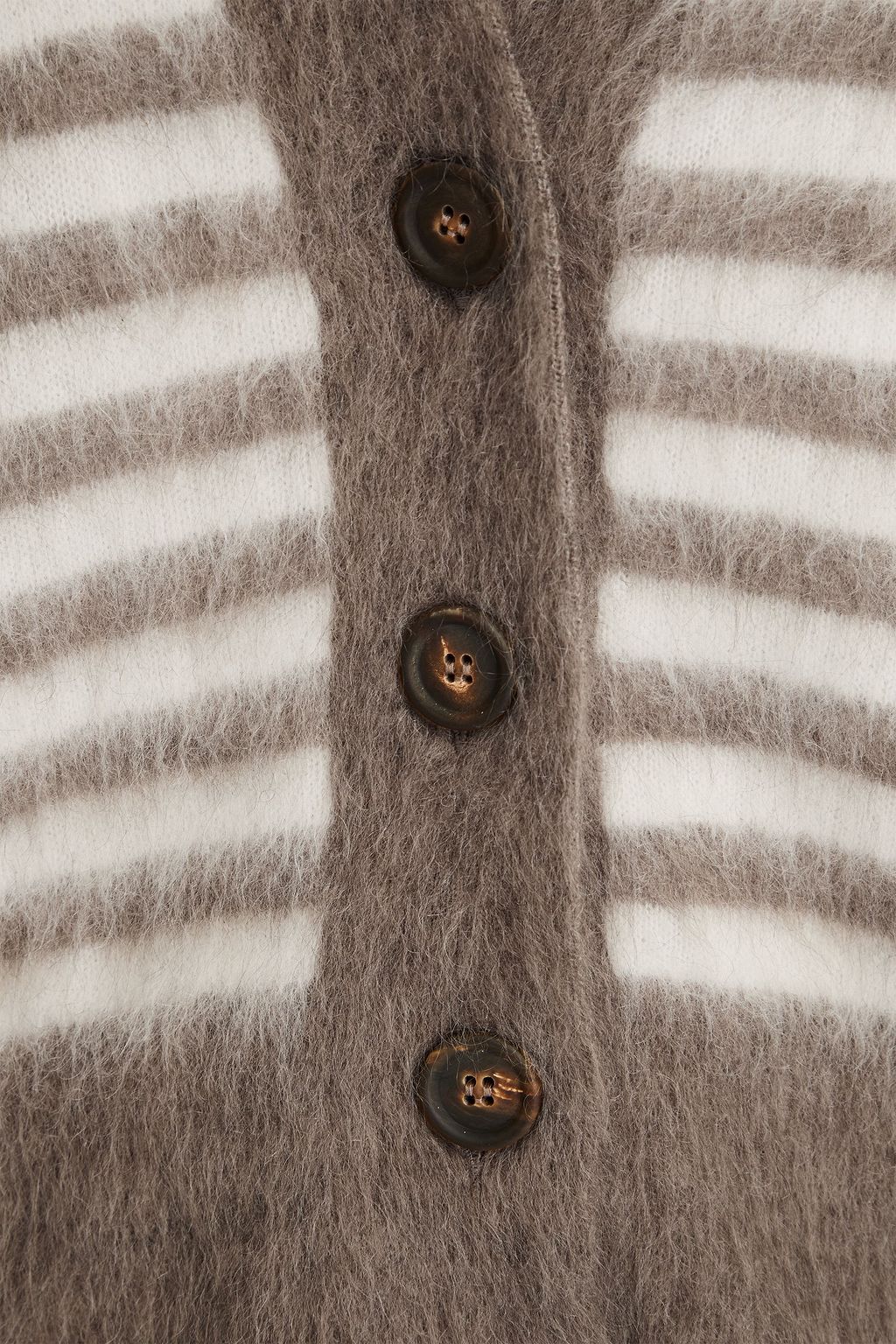 BRUNELLO CUCINELLI 비즈 장식 스트라이프 니트 카디건