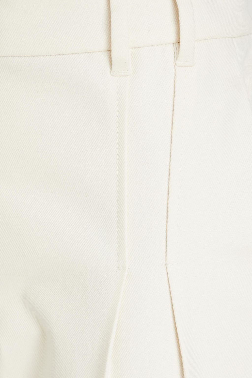 BRUNELLO CUCINELLI 비즈 디테일 코튼 혼방 트윌 크롭 테이퍼드 팬츠