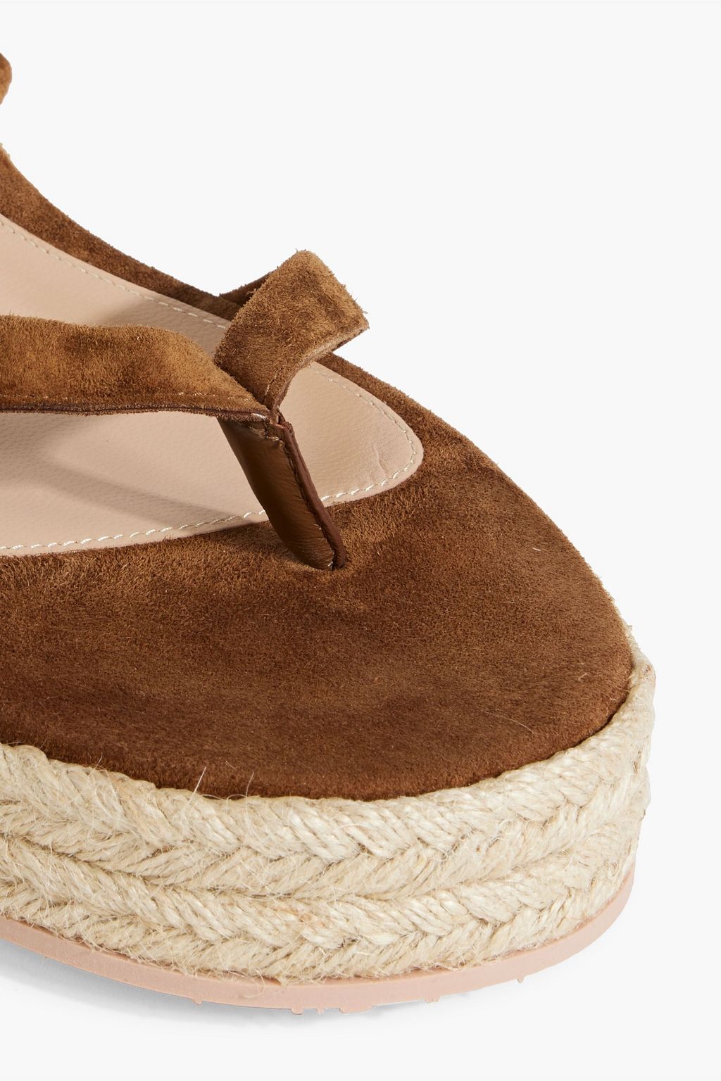 GIANVITO ROSSI Ribbon Beachclub 20 suede espadrille platform sandals