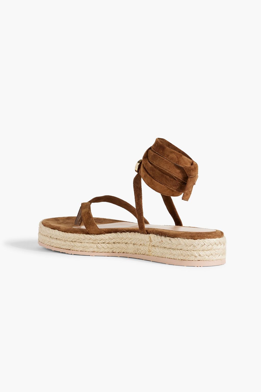 GIANVITO ROSSI Ribbon Beachclub 20 suede espadrille platform sandals