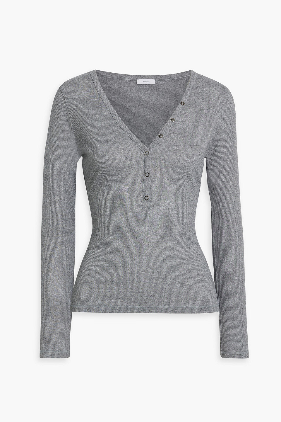 Iris & Ink Sasha ribbed TENCEL Lyocell and cotton-blend jersey top
