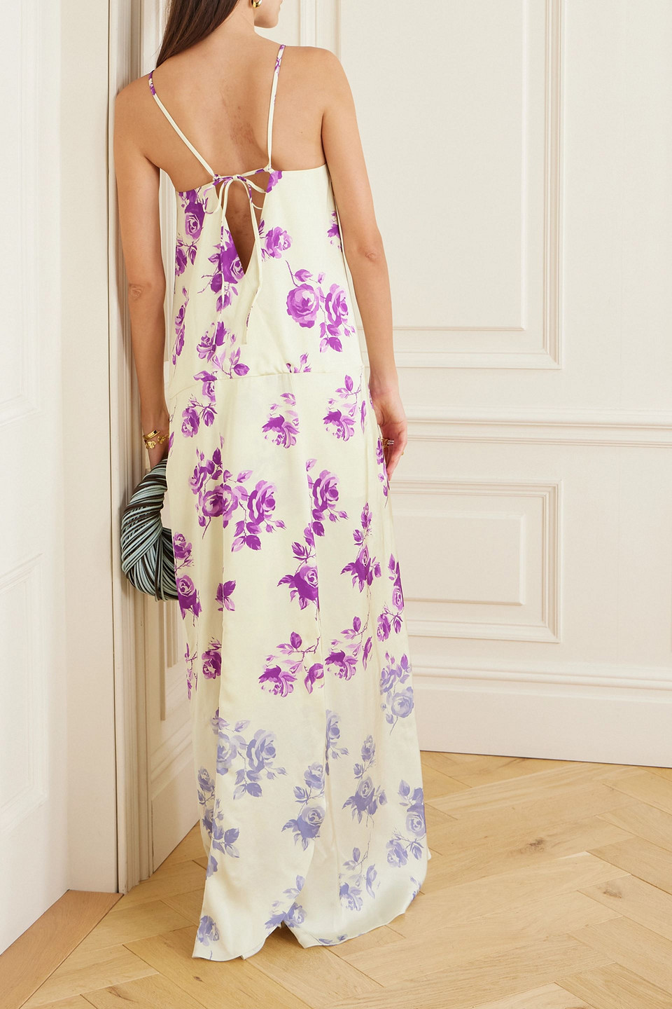  Jil Sander - Maxikleid Aus Twill Mit Blumenprint - Weiß - Fr 32 