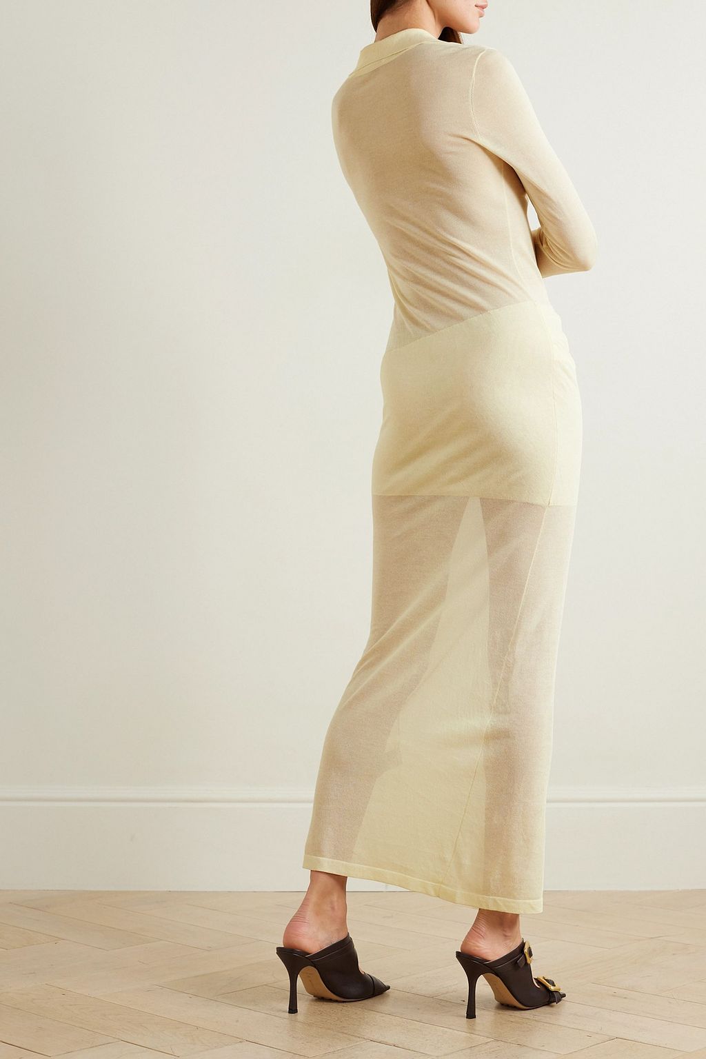 CHRISTOPHER ESBER Kaviro draped silk and cotton-blend maxi shirt dress